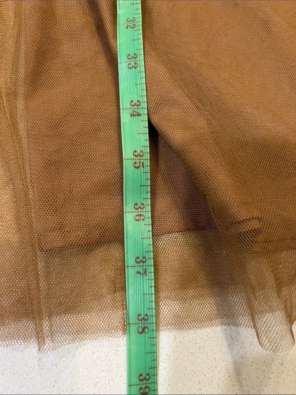 Women's Tan Maxi Skirt with High Side Slit and Decorative Waistband - Picture 8 of 8